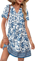 2026！ Women's  Casual Summer V-Neck  Short-Sleevet Dress